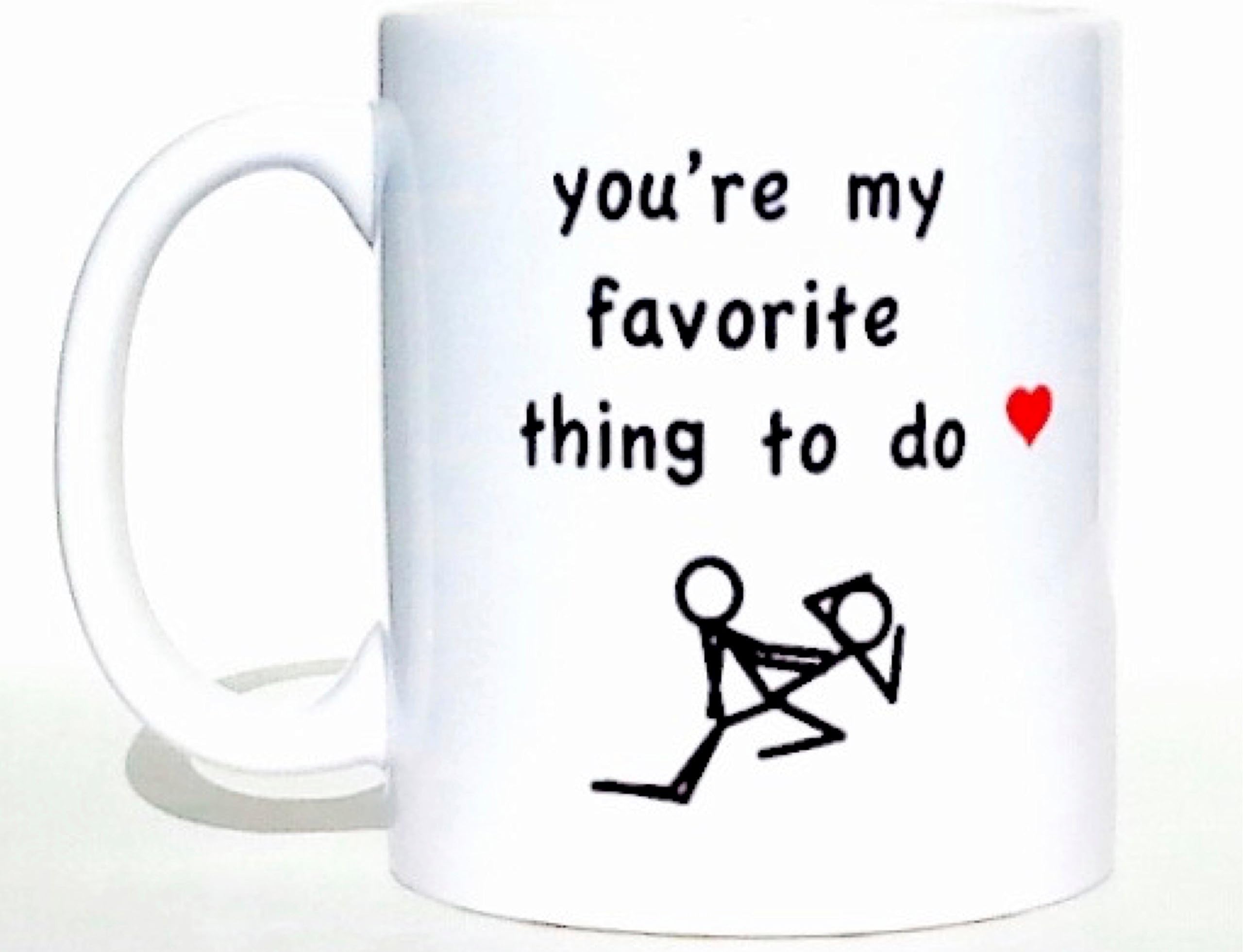Husband and wife gift - boyfriend gift - girlfriends gift - you're my favorite thing to do coffee mug - funny mugs