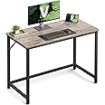 VASAGLE Computer Desk, Gaming Desk, Home Office Desk, for Small Spaces, 19.7 x 39.4 x 29.9 Inches, Industrial Style, Metal Frame, Greige and Black ULWD041B02