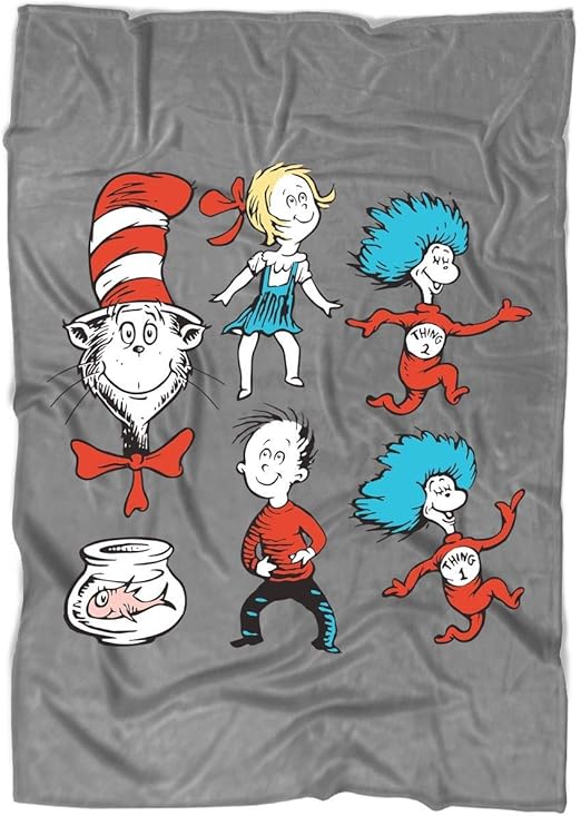 Amazon Com Lexigstore The Cat In The Hat Blanket For Bed And