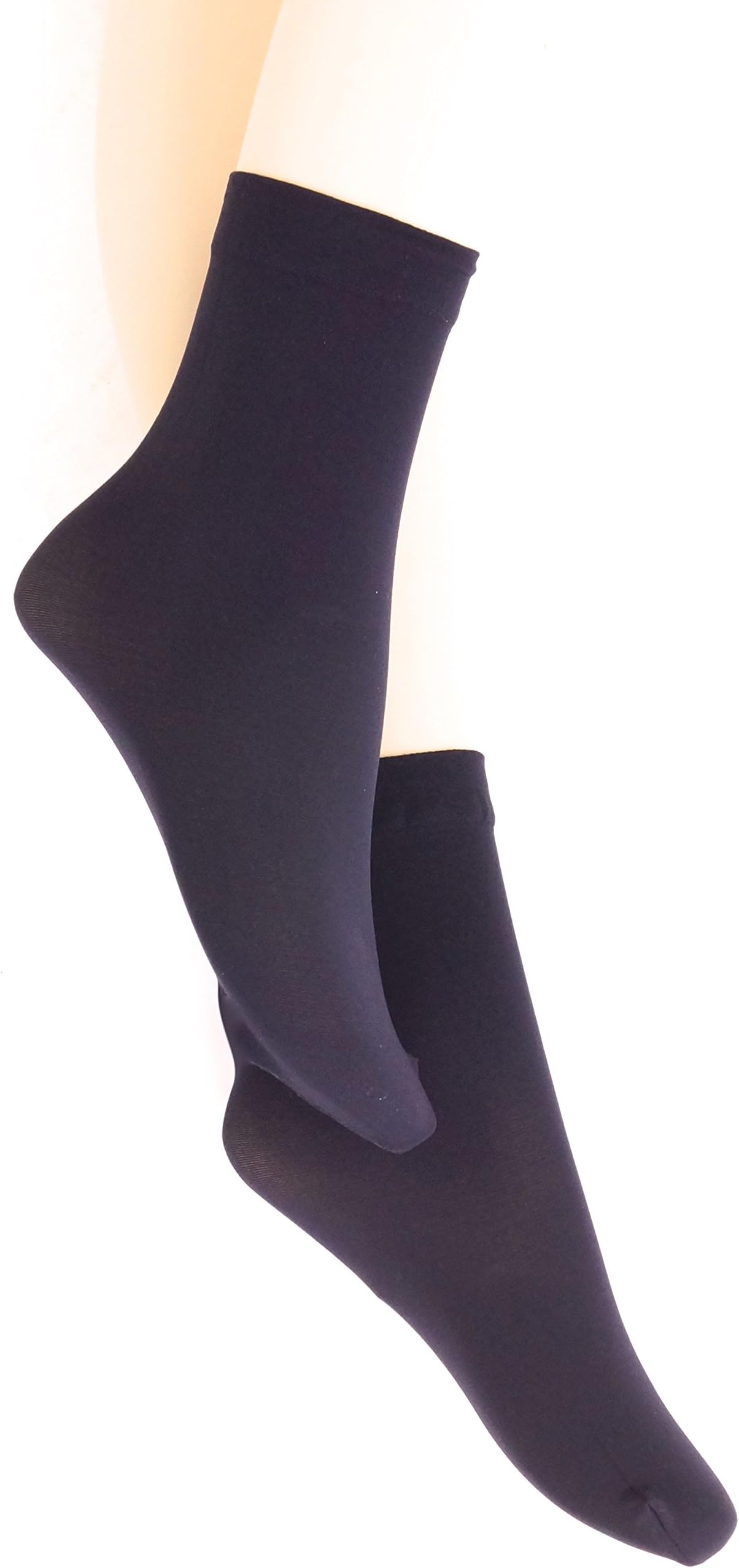 10 Pairs women's girls black plain ankle socks one size