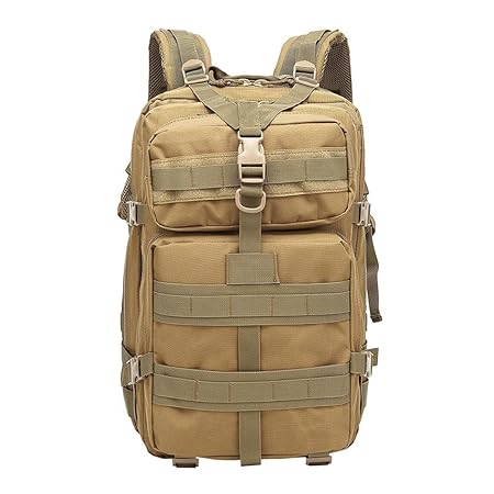 Widewing Mens Military Camping Hiking Backpack Mountaineering Travel Bag One Size Camel