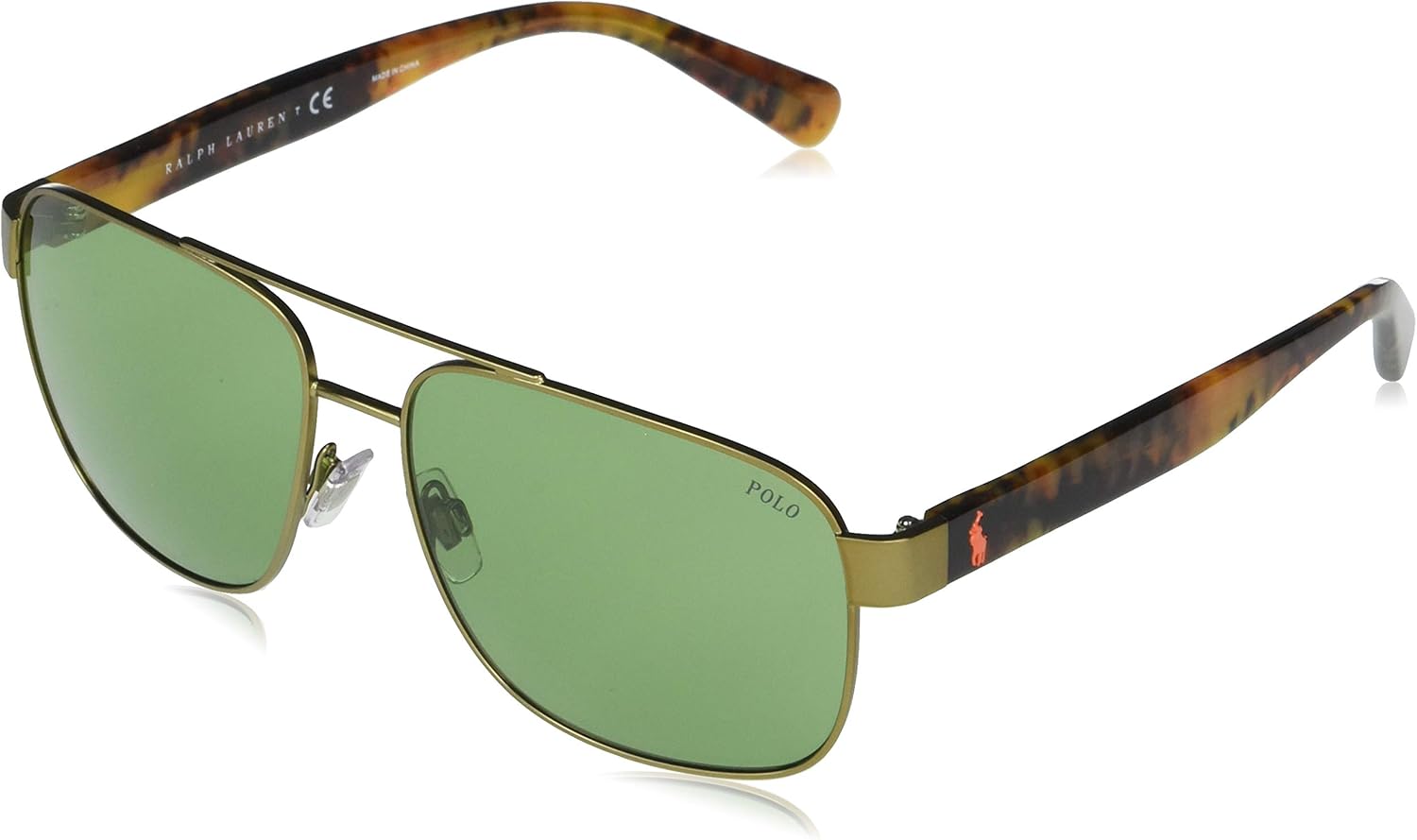 Polo Ralph Lauren Men's Ph3130 Sunglasses, SemiShiny Brass/Vintage Green, 59 mm Amazon.ca