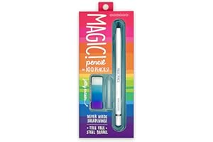 SNIFTY Magic Pencil - Compressed graphite tip equals 100 pencils - white barrel + matching chunky eraser