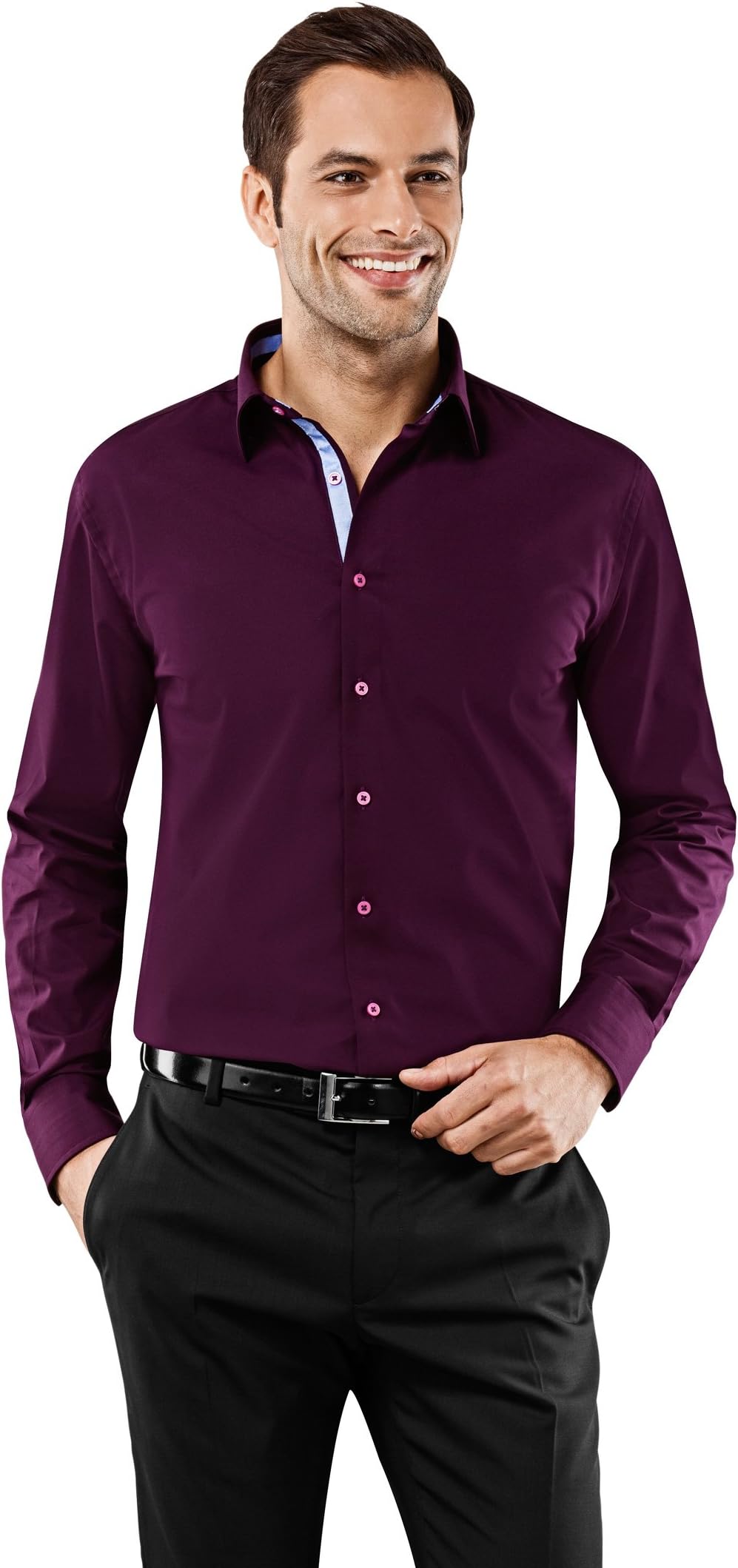 Vincenzo Boretti Men's Shirt Regular-fit Non-Iron uni