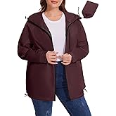 Avoogue Plus Size Raincoat for Women Rain Jacket Womens Waterproof with Hood Lightweight Windbreaker