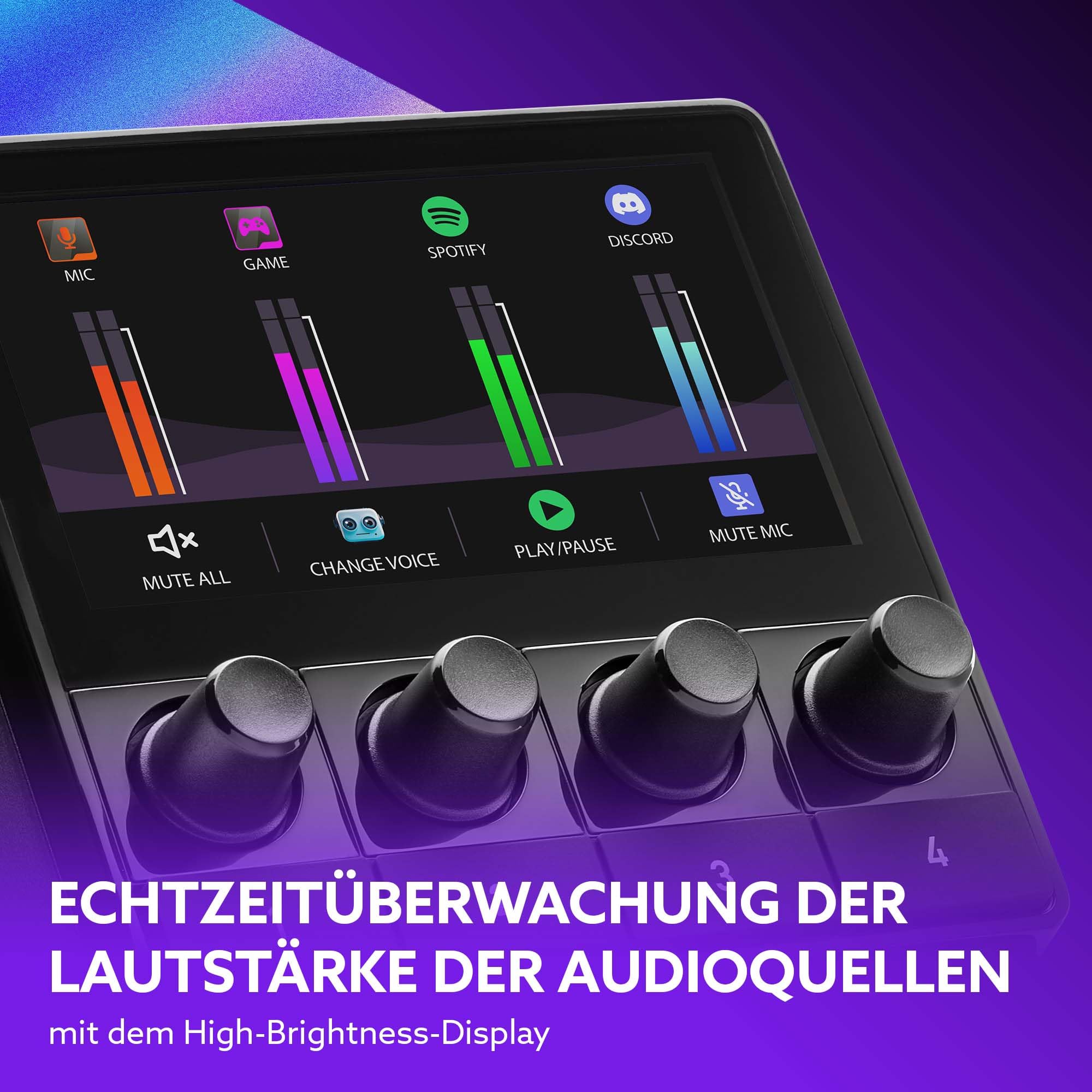 Hercules Stream Starter Kit – Stream 100 Gaming-Audio-Controller für Windows PC + HUD-600 USB/XLR-Mikrofon + Voicemod Pro (3 Monate) 5