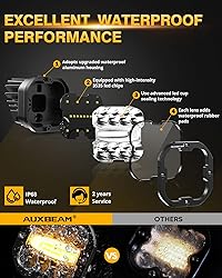 Auxbeam 6 Modes Amber White LED Pods XP-Ultra