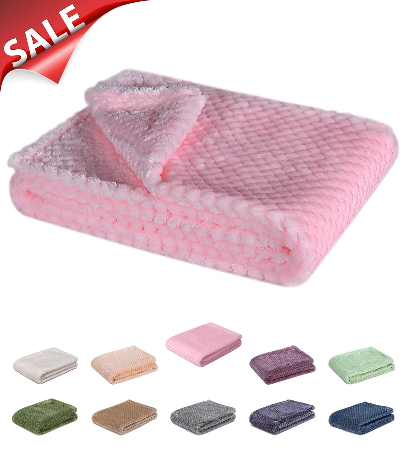 Baby Blanket for Girl or boy, Fuzzy Fluffy Blanket, Soft Warm Cozy