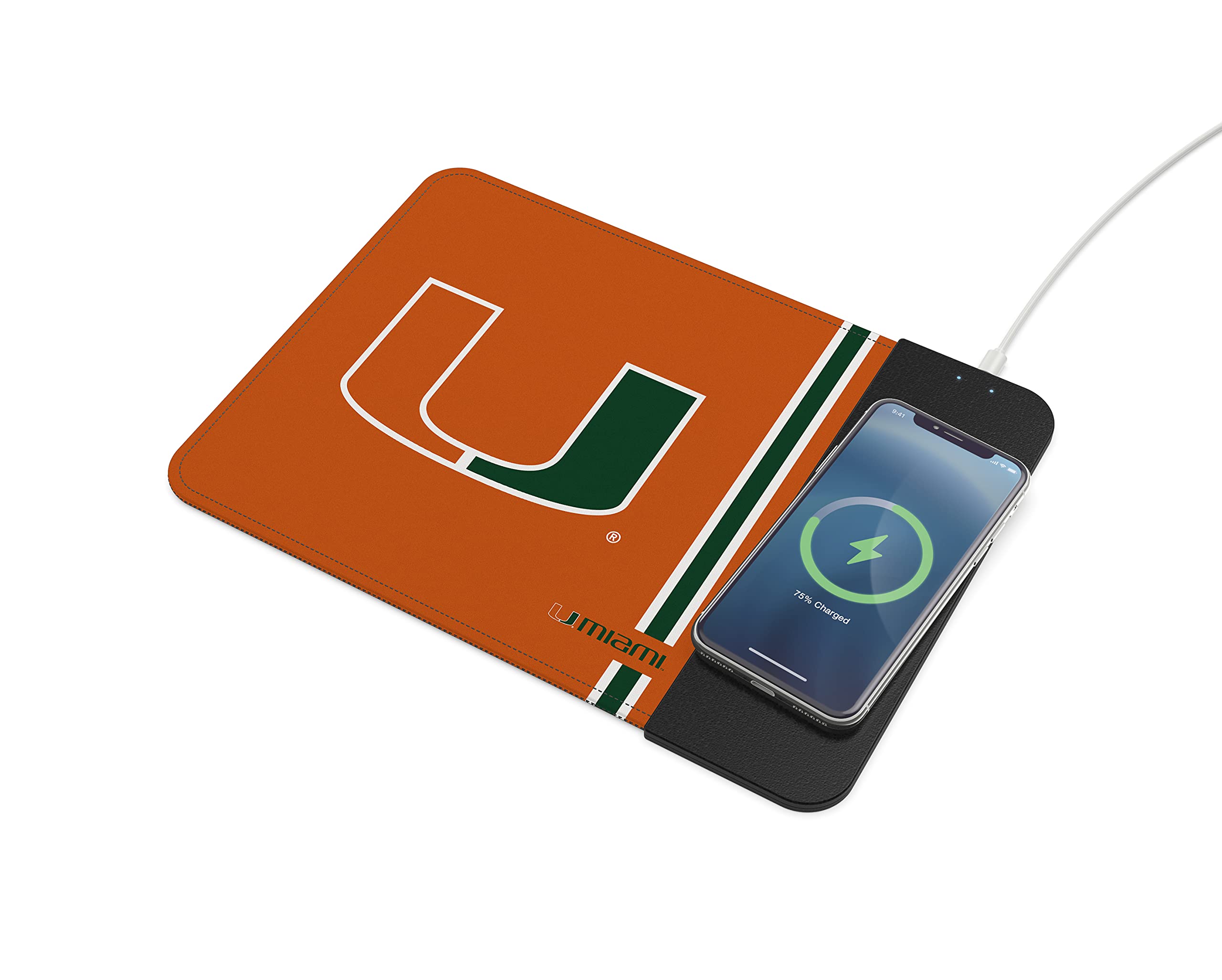 SOAR NCAA Wireless Charging Mouse Pad, Miami