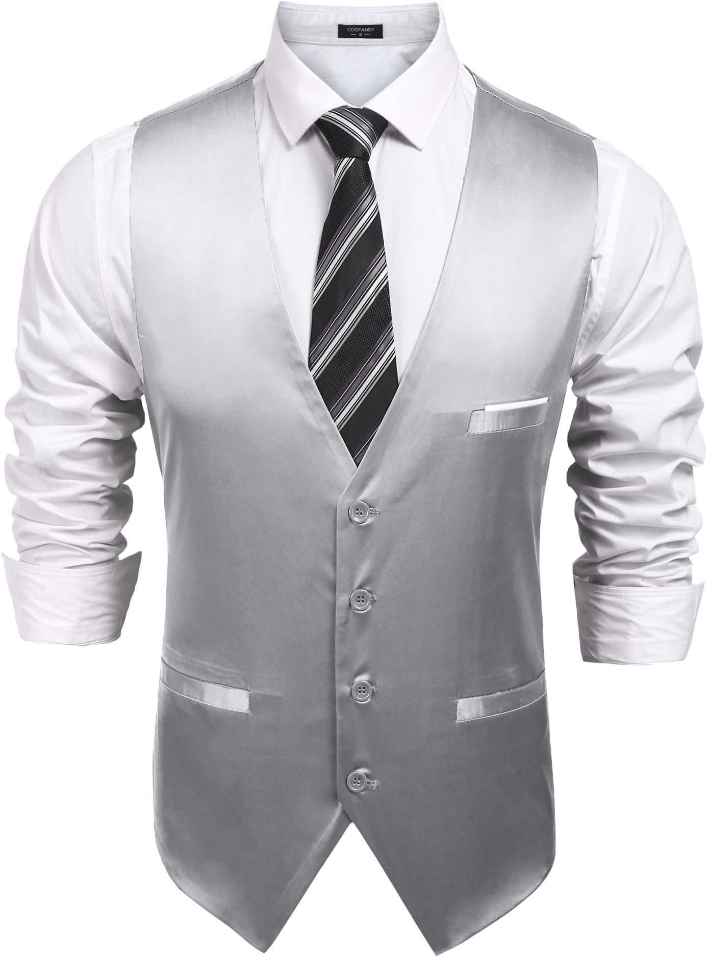 Simbama Mens Formal Slim Fit Premium Business Dress Suit Button Down Vests
