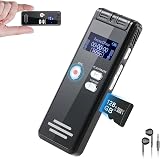 ZIPCIDE 128GB Digital Voice Recorder One Touch 3072 kbps DSP ANC view 1
