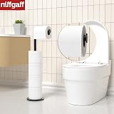 Niffgaff Free-standing Toilet Roll Holder Stainless Steel Matte Black view 7