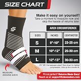 SS Sleeve Stars Ankle Brace with Removable Strap Dark Brown 10"-12" view 5