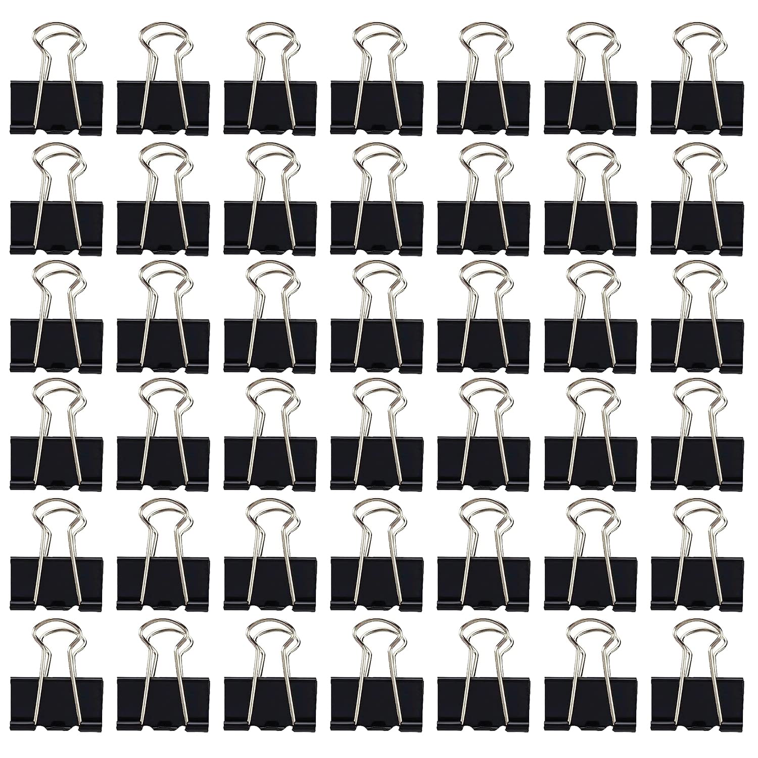 42Pcs Bulldog Clips 25mm Binder Clips Metal Foldback Clips Middle Swallowtail Clip File Money Papper Stationary Clamps for Office School Home Kitchen Shops