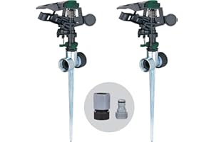 Melnor 65176AMZ Pulsating Sprinkler Dual Pack with Metal Spike
