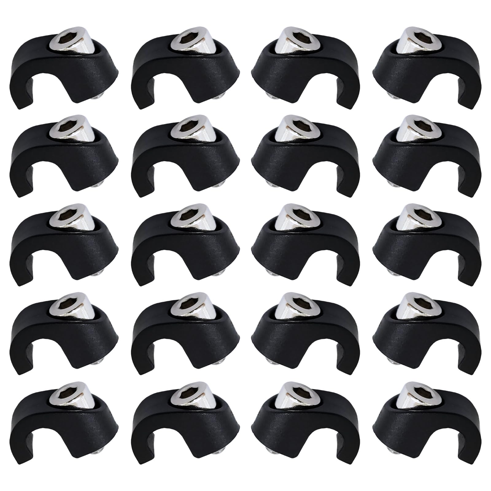 20x Moutain Bike Bicycle Fork Brake Cable 5.5mm Housing Clamps Bike Fork Brake Hose Guides Front Fork Cable C-Shaped Fixed Buckles