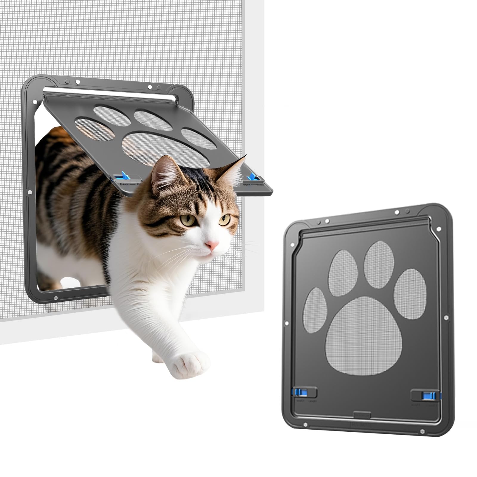 PETLESO Fly Screen Door Cat,Cat Mosquito Net with Magnetic Closure,Easy Installation for Cats and Dogs(29cm*24cm)