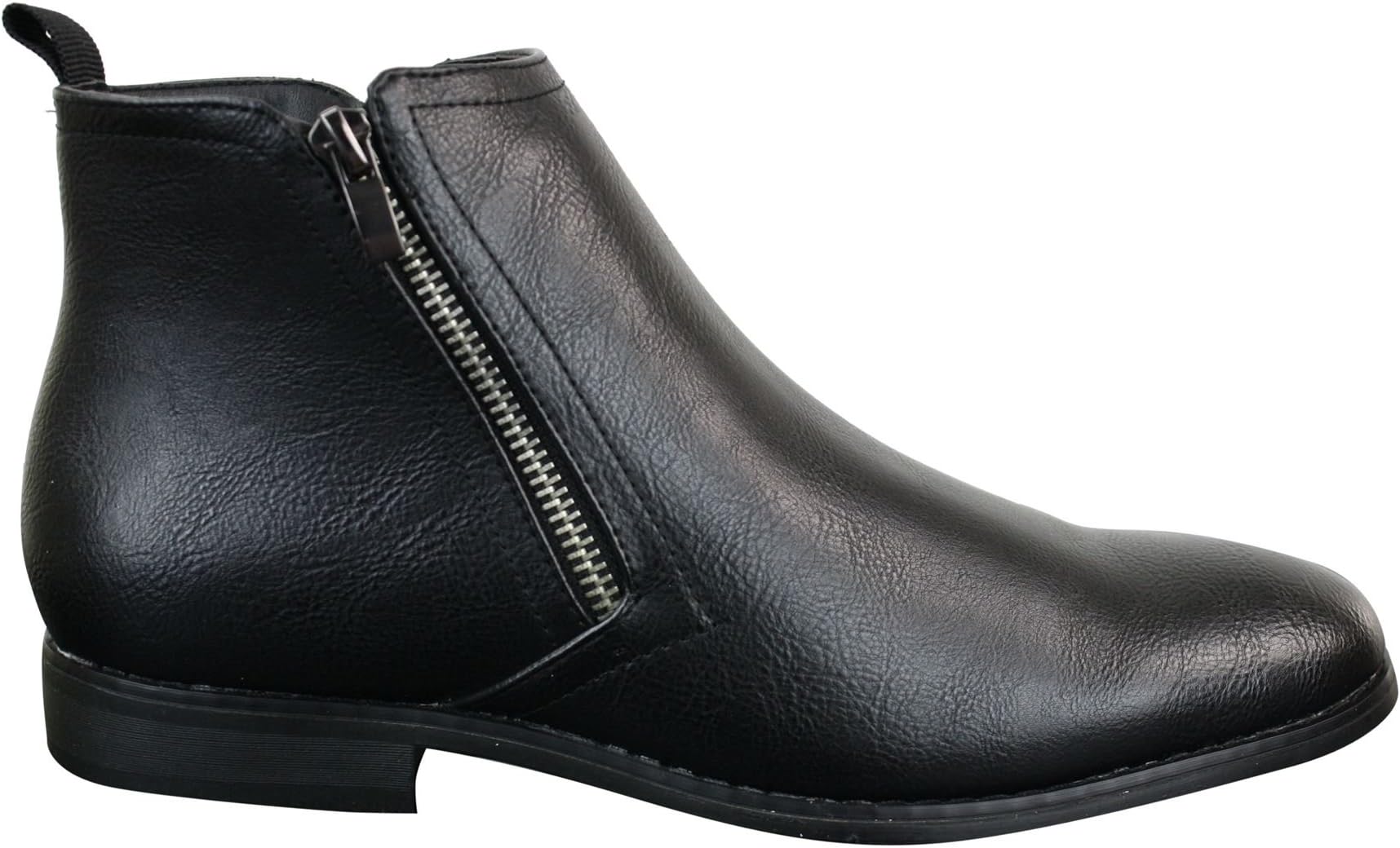 ELONG Mens Smart Casual Chelsea Dealer Ankle Boots Leather Tan Brown Black Slip On Zip