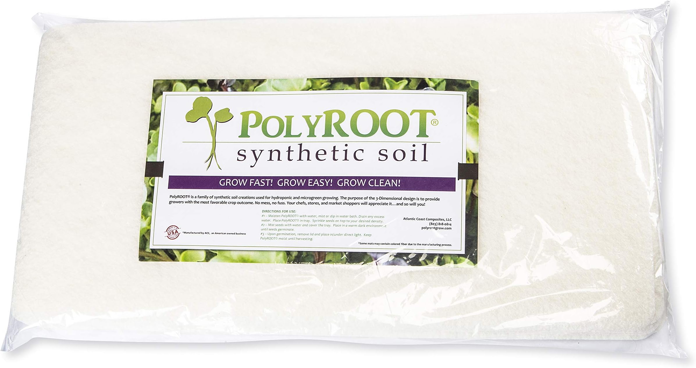 PolyROOT Microgreen Grow Mat (50, 6" Circle) -Ideal for Growing Microgreens, Microherbs, Baby Greens