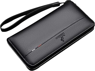 Amazon 長財布 財布 メンズ 二つ折り カーボンレザー 牛革 セパレート型 ながざいふメンズ 人気 None Branded 財布