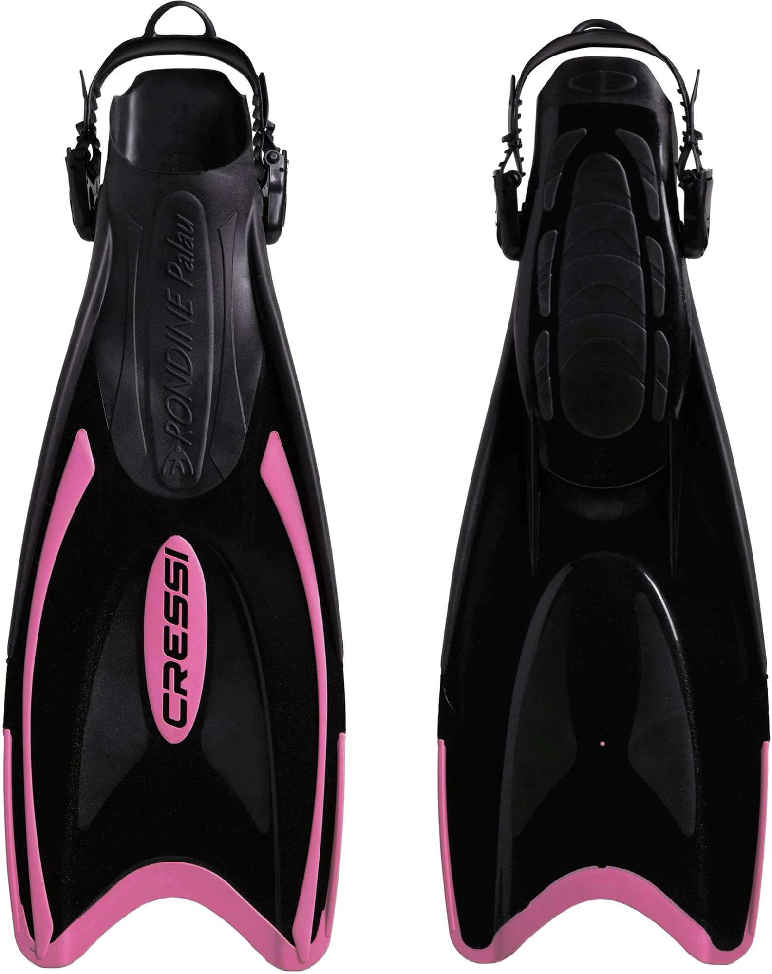 Cressi Palau Light Weight Travel Snorkeling Swim Fins - Dark/Pink, KID (29/32) (10.5/13)