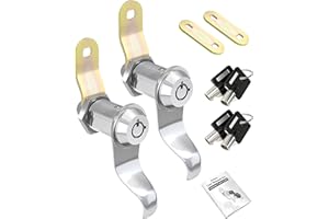 Naissian RV Locks for Storage Door 1 1/8 INCH, Camper Storage Locks for Travel Trailer Compartment Cabinet Drawer with Keys 1 1/8", Pack of 2 Locks with 4 Keyed Alike with Manual