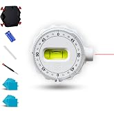 ZANIS Multi Surface Laser Level &ndash; Wall-Mountable with Pins, Screws, or Sticky Pads &ndash; Dual Dials with Bubble Level &ndash; Precision Tool for Hanging Pictures, Shelves, and DIY Projects