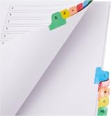 Q-Connect A-Z 20-Part Multi-Punched A4 Index with Multi-Colour Tabs view 4