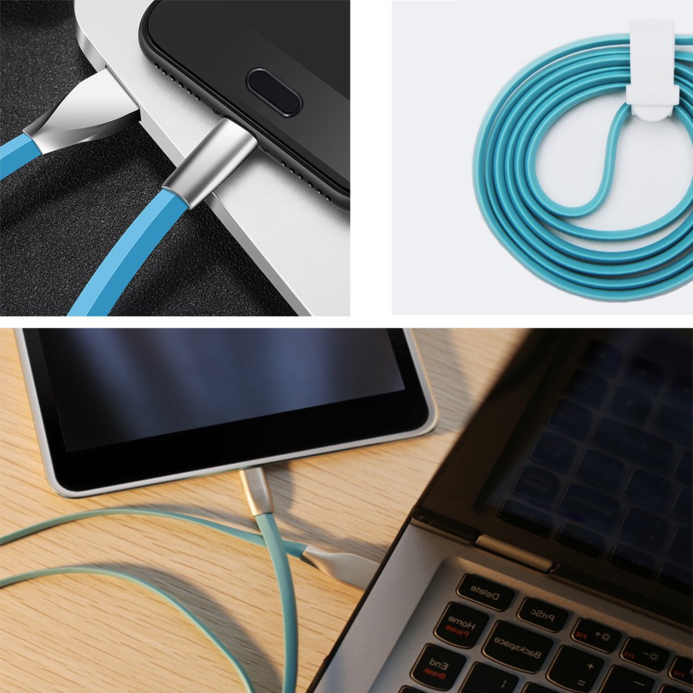 pasway Type C Cable, [5 Pack] Zinc Alloy 2.1A High Speed USB C to USB Charging Data Cable for Samsung Galaxy S8/Plus, LG G6 G5 V30 V20, Nexus 5X/6P, Nintendo Switch and More (1M)