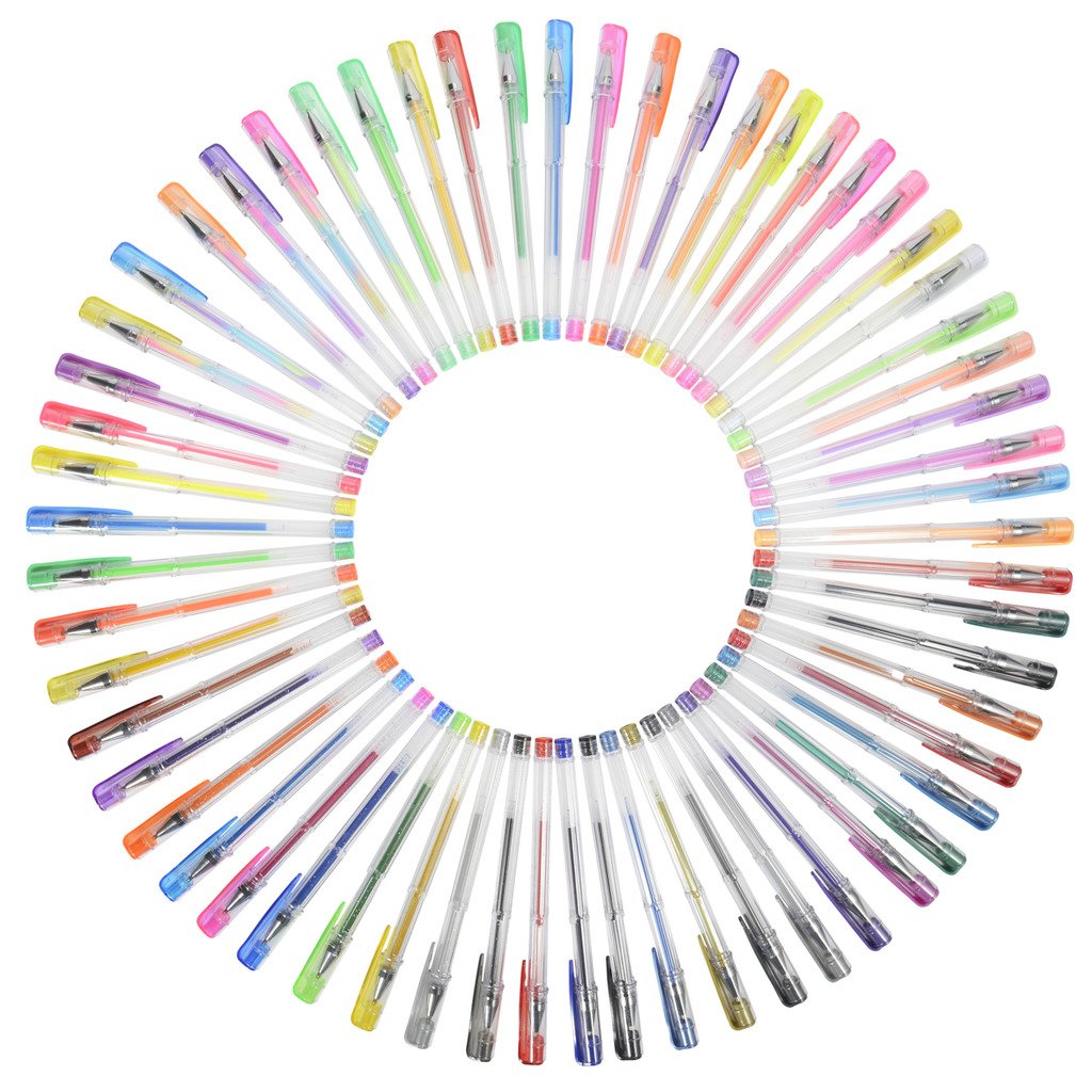 Newdoer Penne gel colorate 60% di inchiostro in pi¹ pacco Newdoer Penne gel colorate 60% di inchiostro in pi¹ pacco gigante da 100 coloriPer libri da colorare per adulti per disegnare e scrivere