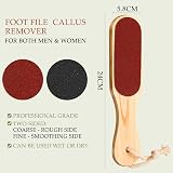 Eruinfang Foot File Double Sided Wooden Foot Rasp Hard Skin Remover view 2
