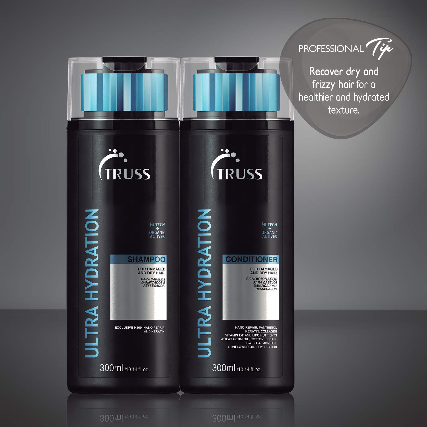 TRUSS Ultra Hydration Hair Conditioner for Women & Men - Moisturizing Treatment for Dry, Damaged Hair - Adds Shine & Body - Color-Safe for All Textures - Restores Vital Nutrients (300 ml)