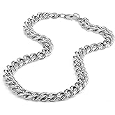 Urban Jewelry Ultra Thick and Wide 316L Stainless Steel Men's Chain Necklace (19,21,23 inches)