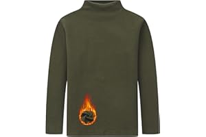 CUNYI Long Sleeve Turtleneck Shirts Mock Neck Girls Boys Cotton Undershirt Base Layer Thermal Tops Tees