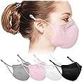 Semask KN95 Adjustable Masks 40 Pack, Individually Wrapped Disposable Respirator Masks with Adjustable Ear Loops, Multicolored