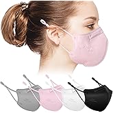 Semask KN95 Adjustable Masks 40 Pack, Individually Wrapped Disposable Respirator Masks with Adjustable Ear Loops, Multicolored