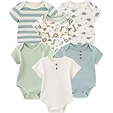 JELYLOVE Fashion Baby Boy Girl Bodysuits 6-Pack Casual Cotton Soft Infants Outfit New born Clothes