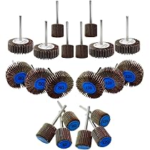 Flap Wheel Sander Set 80 Grit - 1/8 Inch Shank For Dremel Rotary Tools (20-Pack)