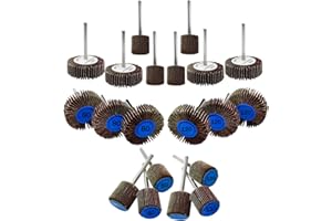 LINE10 Tools Mini Flap Sanding Wheel Rotary Tool Accessories Kit, 1/8-inch Shank, Pack of 20