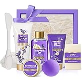 Spa Luxetique Gifts for Women Relaxing Lavender Gift for Womens 8pcs Spa Gift for Women Bath and Body Works Gift Set Birthday Gift for Womens Mom Grandma Valentines Day Gifts for Her