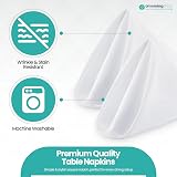 Trimming Shop 20 Inch White Polyester Napkins, 10pcs, Reusable, view 3