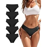 TIICHOO Period Underwear for Women Seamless Leakproof Bikini Regular Absorbency Period Panties 5 Pack