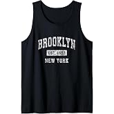 Brooklyn New York NY Vintage Established Sports Design Tank Top