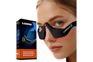 SENHI Under-Eye Red Light Therapy Device, & Microcurrent Eye Massager, Puffiness, Eye Bags - Red Light Therapy Glasses for Reducing Wrinkles and Fine Lines