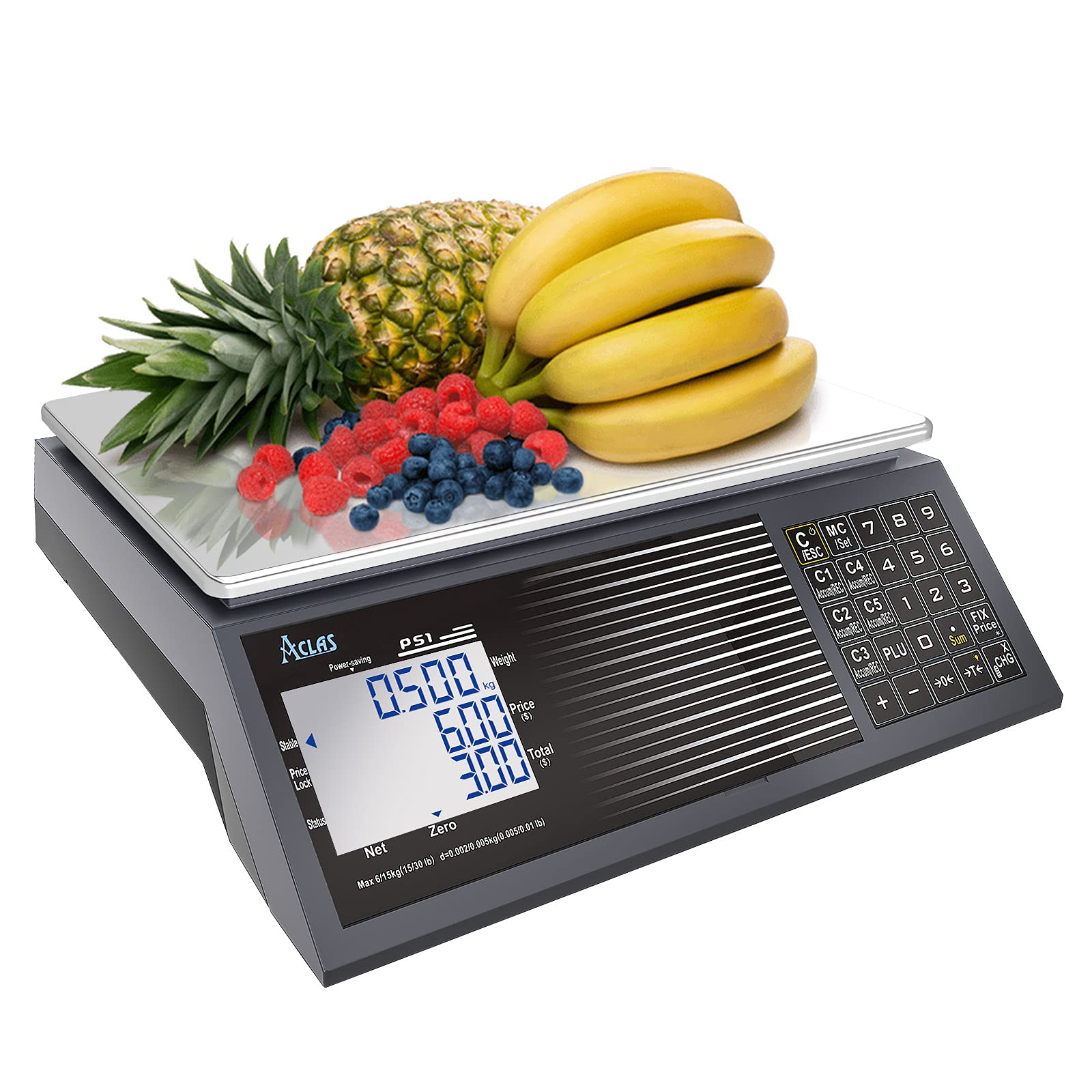 Computing Scale NTEP Legal For Trade Price - 30lb/60lb Dual Range With 40  PLU Memory NTEP Legal For Trade Scale 30lb 60lb Capacity