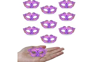 Mini Masquerade Mask Party Decoration - Yiseng 10pcs Set Supper Small Masks Mardi Gras Halloween Party Decor Novelty Gifts