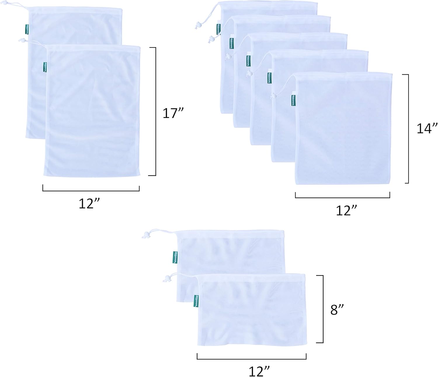 earthwise reusable mesh produce bags