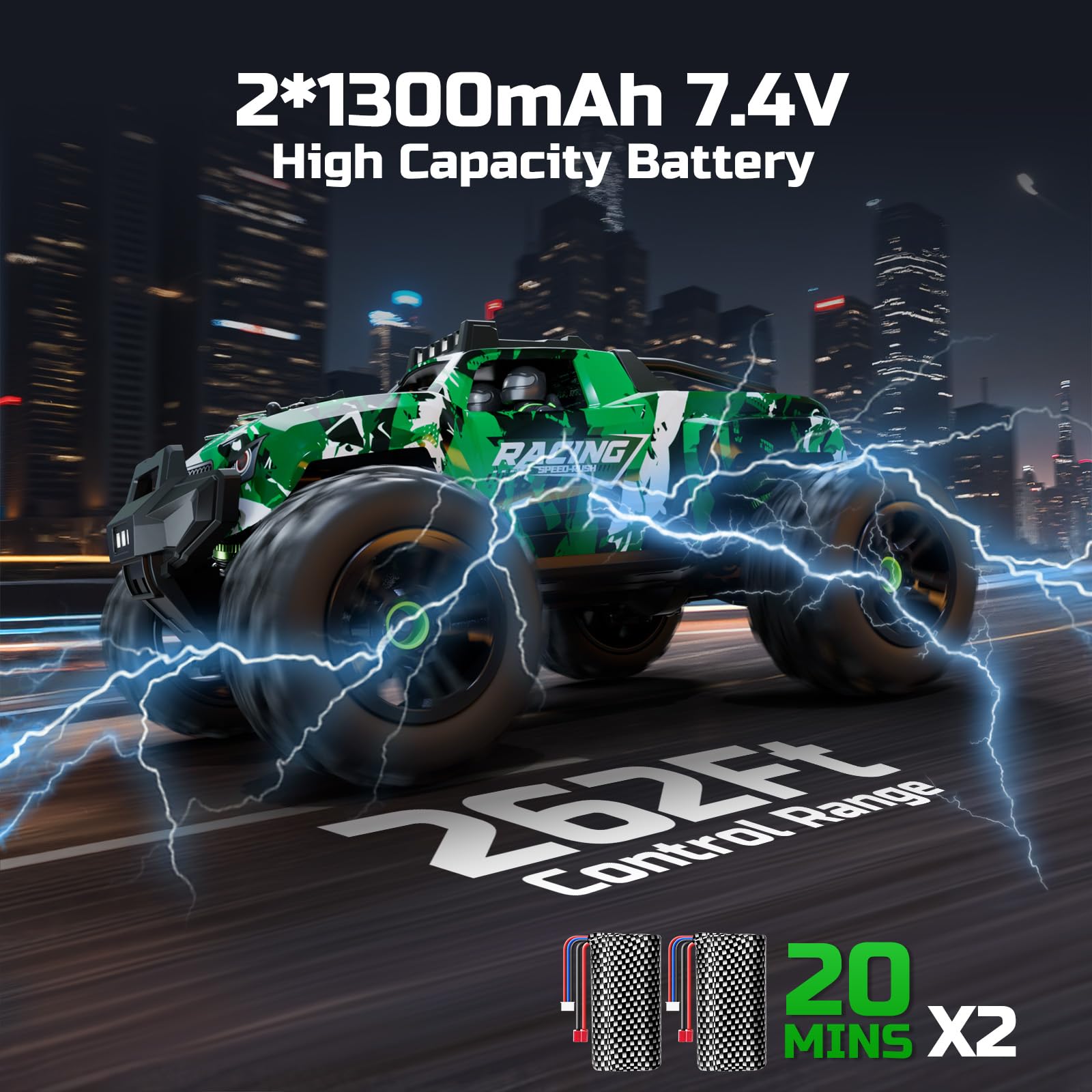 Remote Control Car RC Cars Truck for Adults Boys Age 8-12 Kids, 36KMH 1:18, All Terrain 4X4 High Speed Fast Off-Road Electric Vehicle,Full Proportional Synchronous Control System 2.4GHz