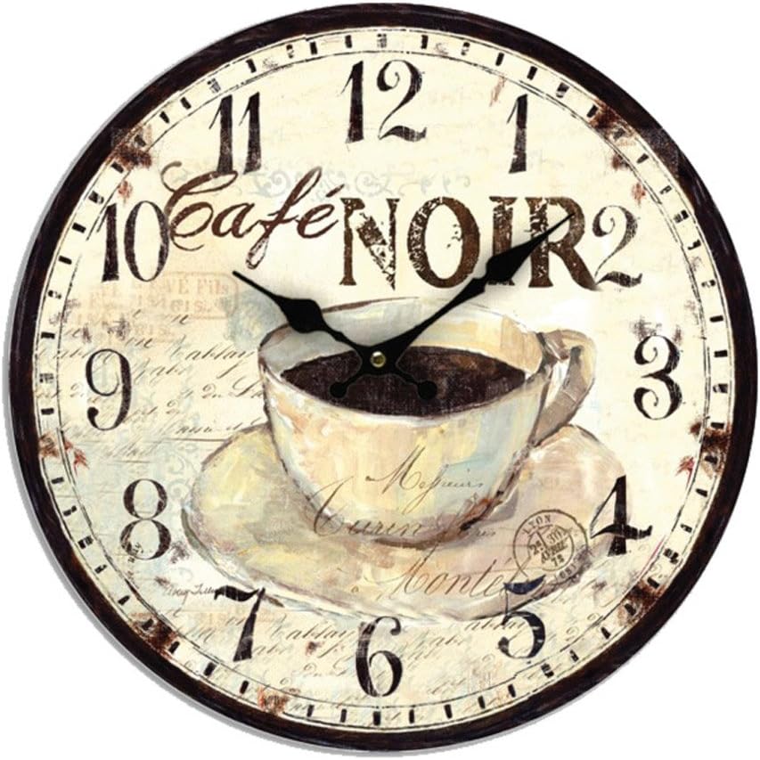 EFR Cafe Noir Coffe Quartz Wall Clock - 11"