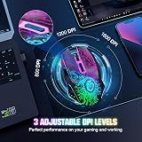 VersionTECH Wireless Gaming Mouse 2.4G Rechargeable Silent Click DPI view 5